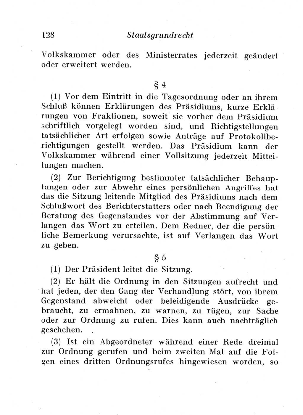 Staats- und verwaltungsrechtliche Gesetze der Deutschen Demokratischen Republik (DDR) 1958, Seite 128 (StVerwR Ges. DDR 1958, S. 128)