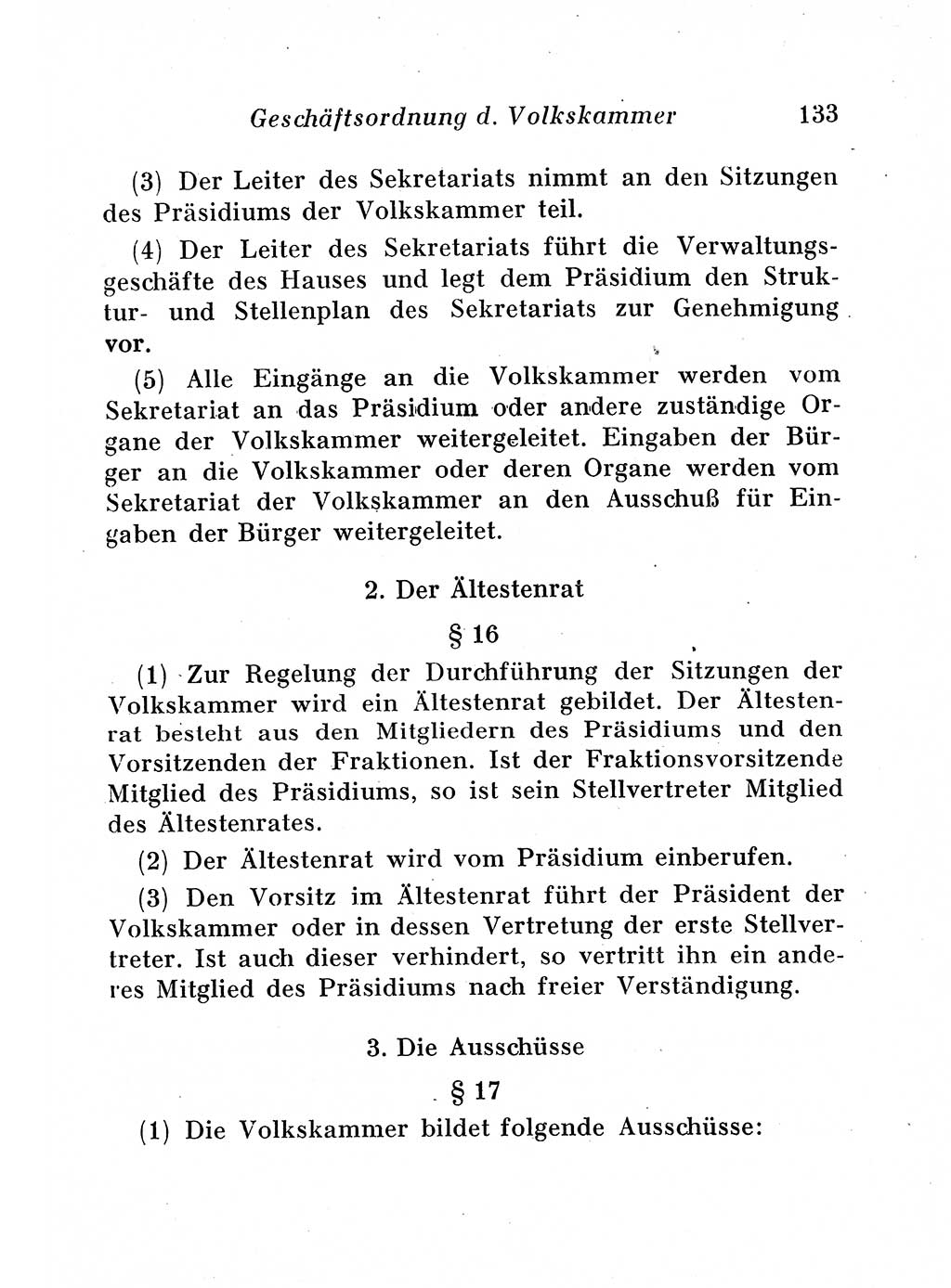 Staats- und verwaltungsrechtliche Gesetze der Deutschen Demokratischen Republik (DDR) 1958, Seite 133 (StVerwR Ges. DDR 1958, S. 133)