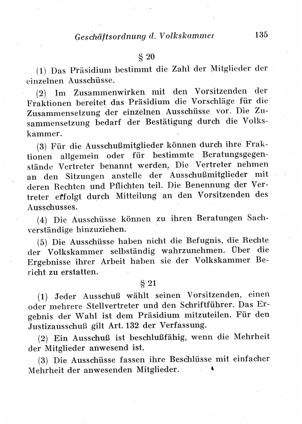 Staats- und verwaltungsrechtliche Gesetze der Deutschen Demokratischen Republik (DDR) 1958, Seite 135 (StVerwR Ges. DDR 1958, S. 135)