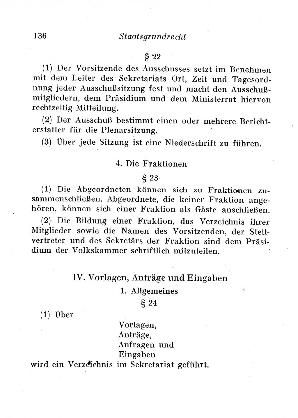 Staats- und verwaltungsrechtliche Gesetze der Deutschen Demokratischen Republik (DDR) 1958, Seite 136 (StVerwR Ges. DDR 1958, S. 136)