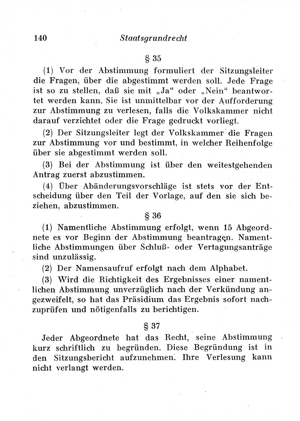 Staats- und verwaltungsrechtliche Gesetze der Deutschen Demokratischen Republik (DDR) 1958, Seite 140 (StVerwR Ges. DDR 1958, S. 140)
