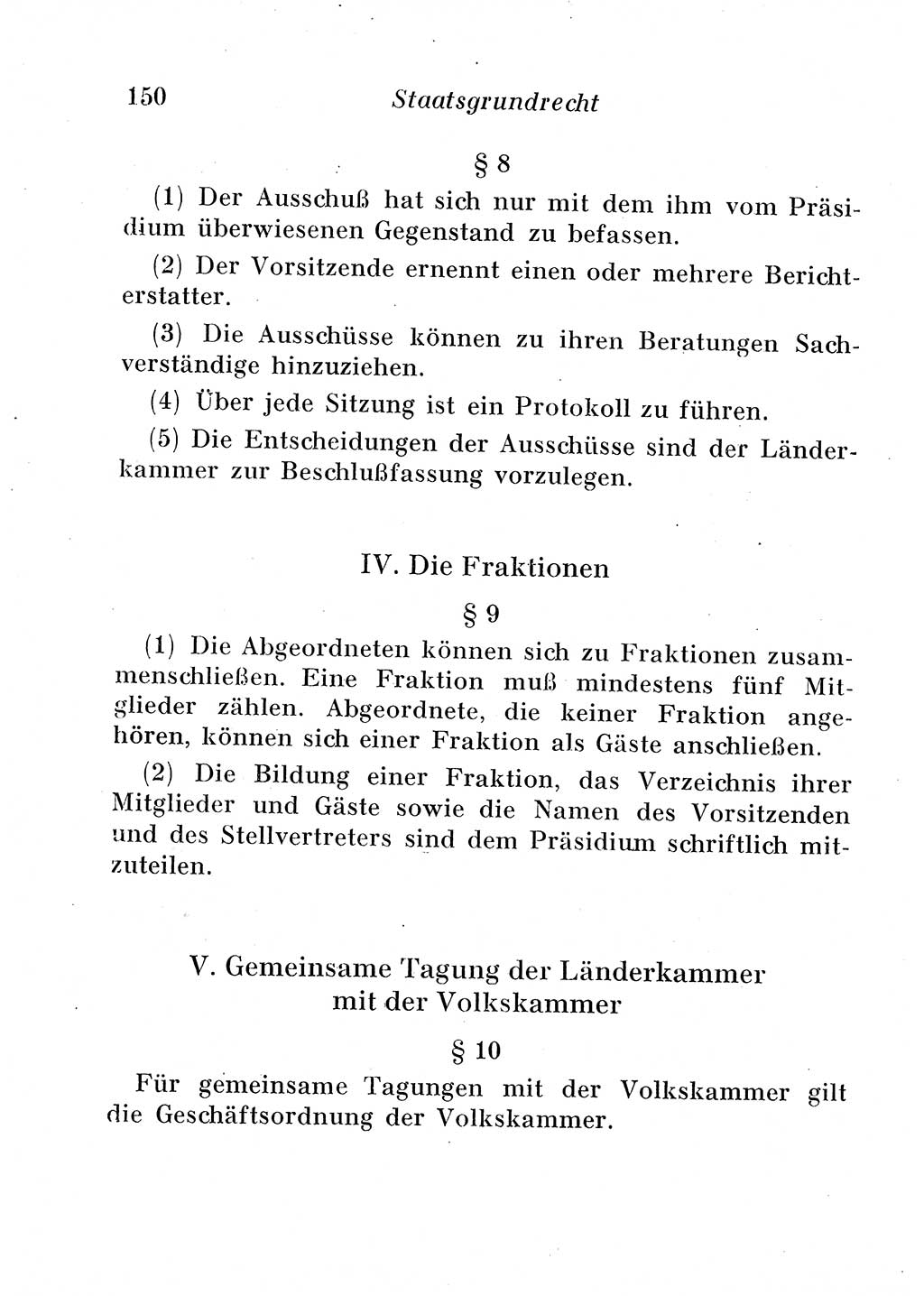Staats- und verwaltungsrechtliche Gesetze der Deutschen Demokratischen Republik (DDR) 1958, Seite 150 (StVerwR Ges. DDR 1958, S. 150)