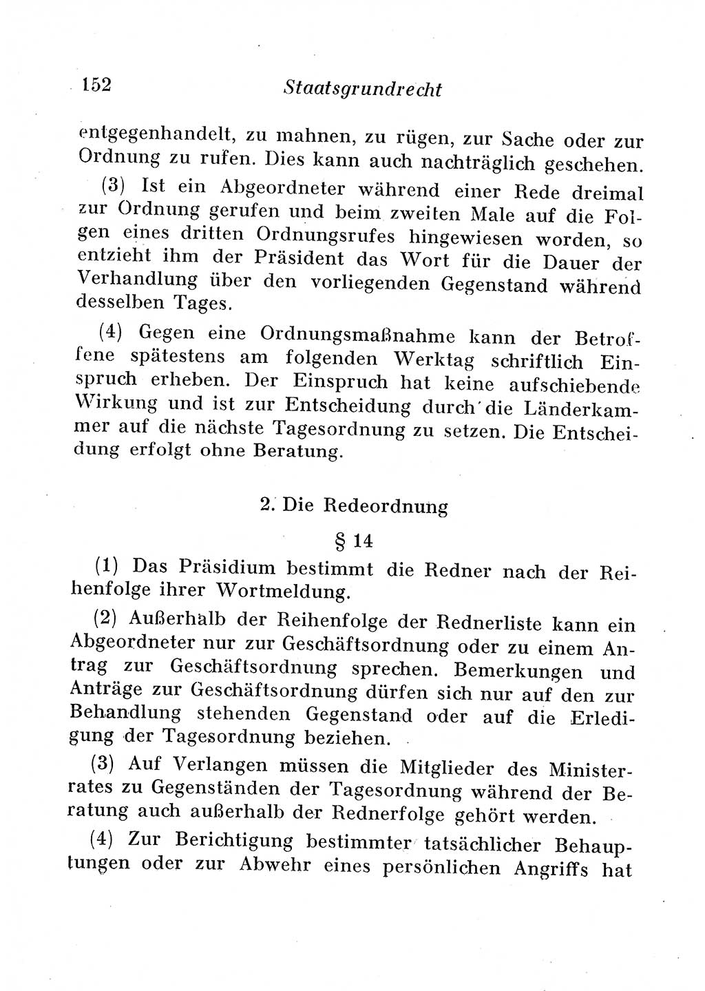 Staats- und verwaltungsrechtliche Gesetze der Deutschen Demokratischen Republik (DDR) 1958, Seite 152 (StVerwR Ges. DDR 1958, S. 152)