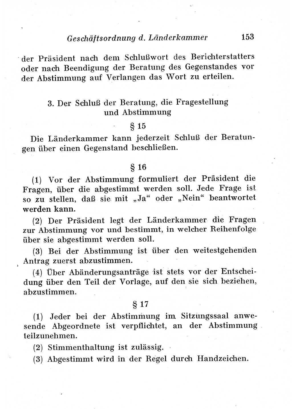 Staats- und verwaltungsrechtliche Gesetze der Deutschen Demokratischen Republik (DDR) 1958, Seite 153 (StVerwR Ges. DDR 1958, S. 153)