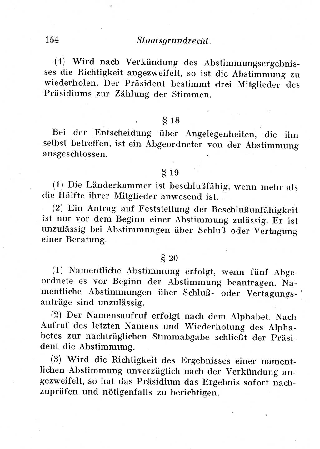 Staats- und verwaltungsrechtliche Gesetze der Deutschen Demokratischen Republik (DDR) 1958, Seite 154 (StVerwR Ges. DDR 1958, S. 154)