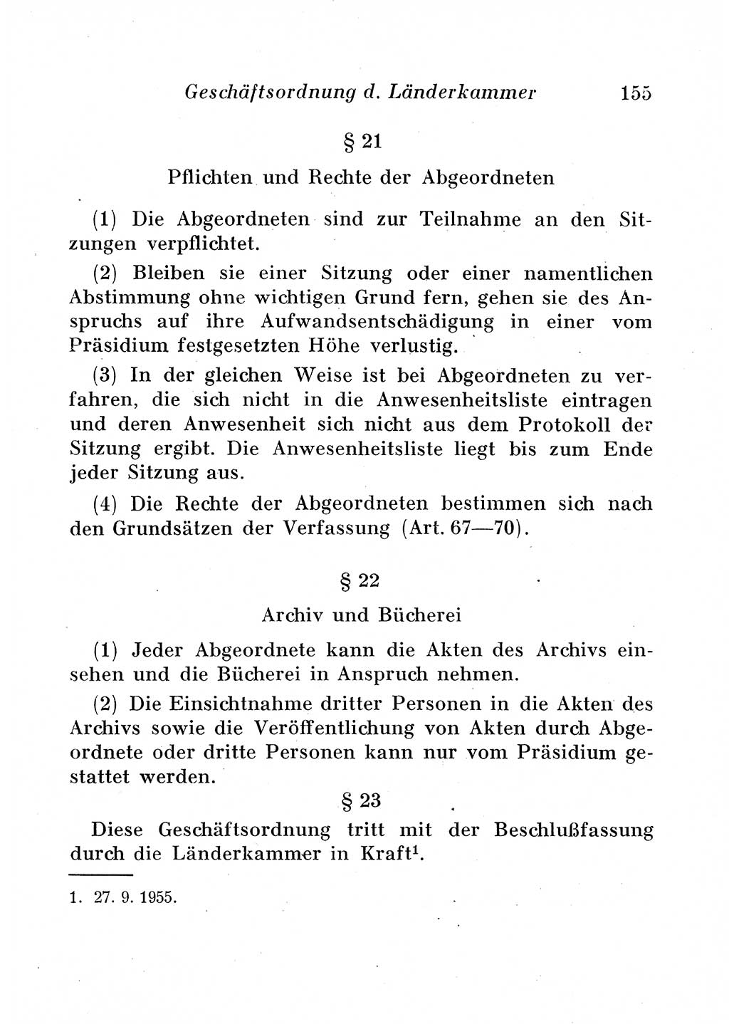 Staats- und verwaltungsrechtliche Gesetze der Deutschen Demokratischen Republik (DDR) 1958, Seite 155 (StVerwR Ges. DDR 1958, S. 155)