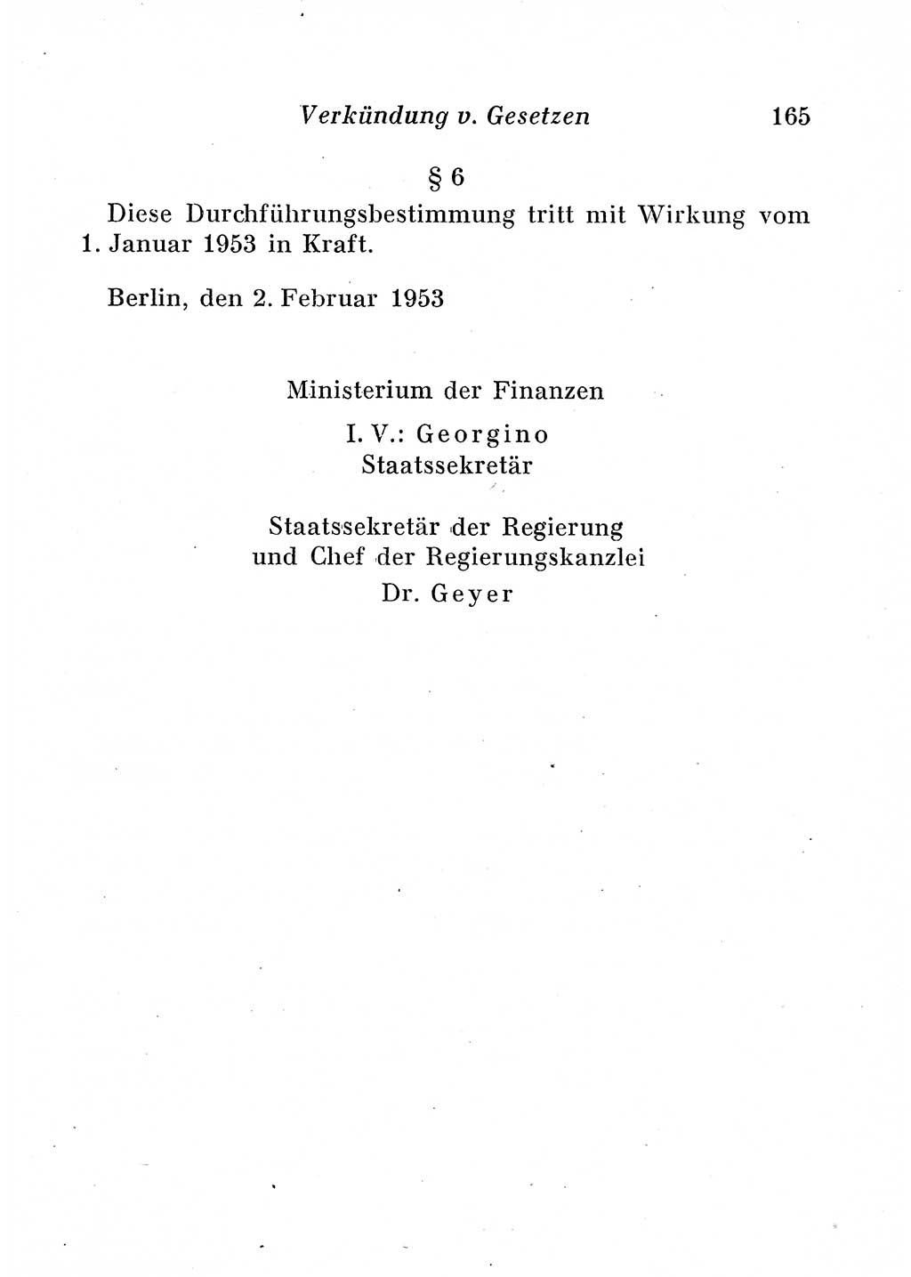 Staats- und verwaltungsrechtliche Gesetze der Deutschen Demokratischen Republik (DDR) 1958, Seite 165 (StVerwR Ges. DDR 1958, S. 165)