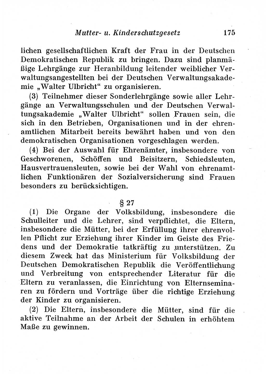 Staats- und verwaltungsrechtliche Gesetze der Deutschen Demokratischen Republik (DDR) 1958, Seite 175 (StVerwR Ges. DDR 1958, S. 175)