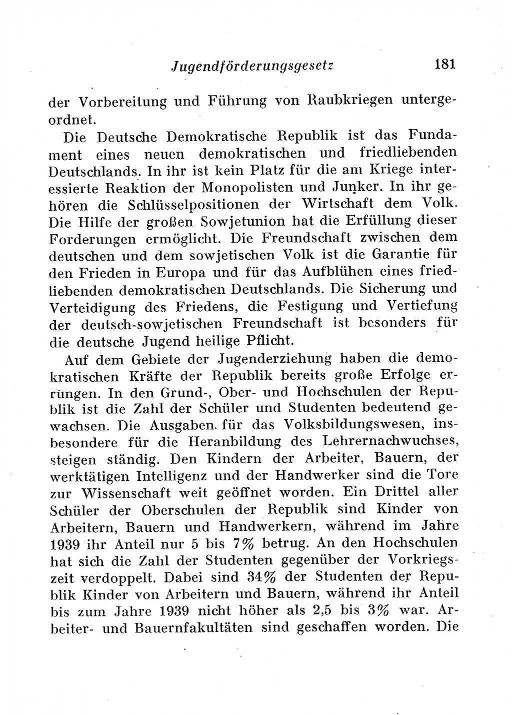 Staats- und verwaltungsrechtliche Gesetze der Deutschen Demokratischen Republik (DDR) 1958, Seite 181 (StVerwR Ges. DDR 1958, S. 181)