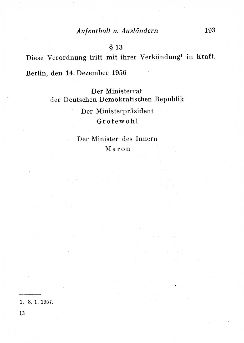 Staats- und verwaltungsrechtliche Gesetze der Deutschen Demokratischen Republik (DDR) 1958, Seite 193 (StVerwR Ges. DDR 1958, S. 193)