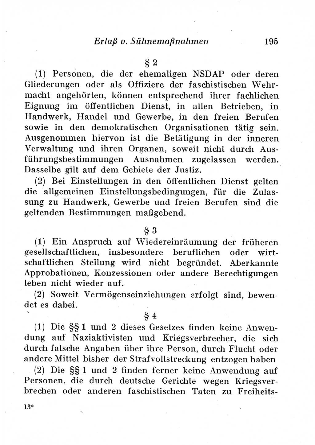 Staats- und verwaltungsrechtliche Gesetze der Deutschen Demokratischen Republik (DDR) 1958, Seite 195 (StVerwR Ges. DDR 1958, S. 195)