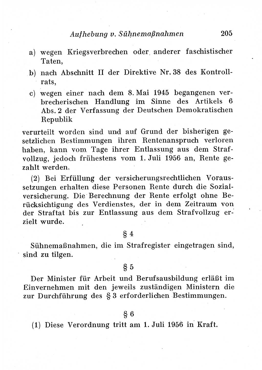 Staats- und verwaltungsrechtliche Gesetze der Deutschen Demokratischen Republik (DDR) 1958, Seite 205 (StVerwR Ges. DDR 1958, S. 205)