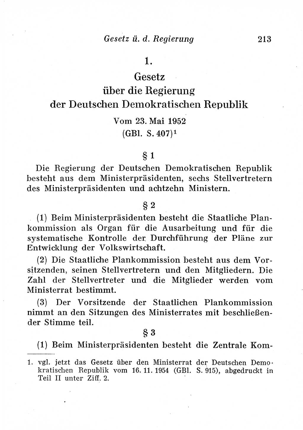 Staats- und verwaltungsrechtliche Gesetze der Deutschen Demokratischen Republik (DDR) 1958, Seite 213 (StVerwR Ges. DDR 1958, S. 213)