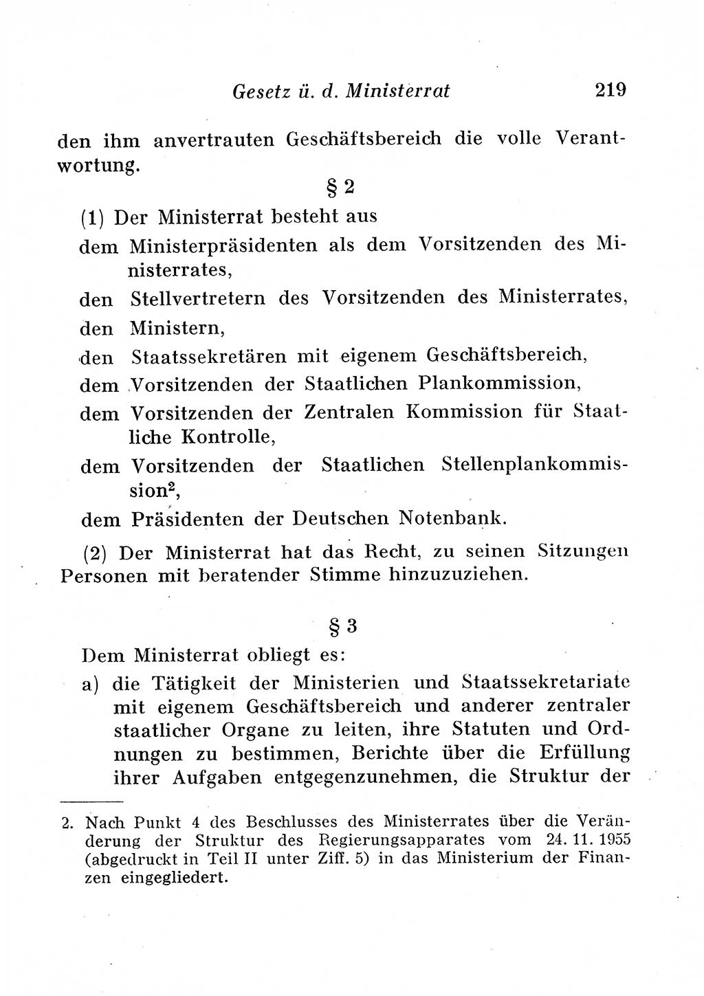 Staats- und verwaltungsrechtliche Gesetze der Deutschen Demokratischen Republik (DDR) 1958, Seite 219 (StVerwR Ges. DDR 1958, S. 219)