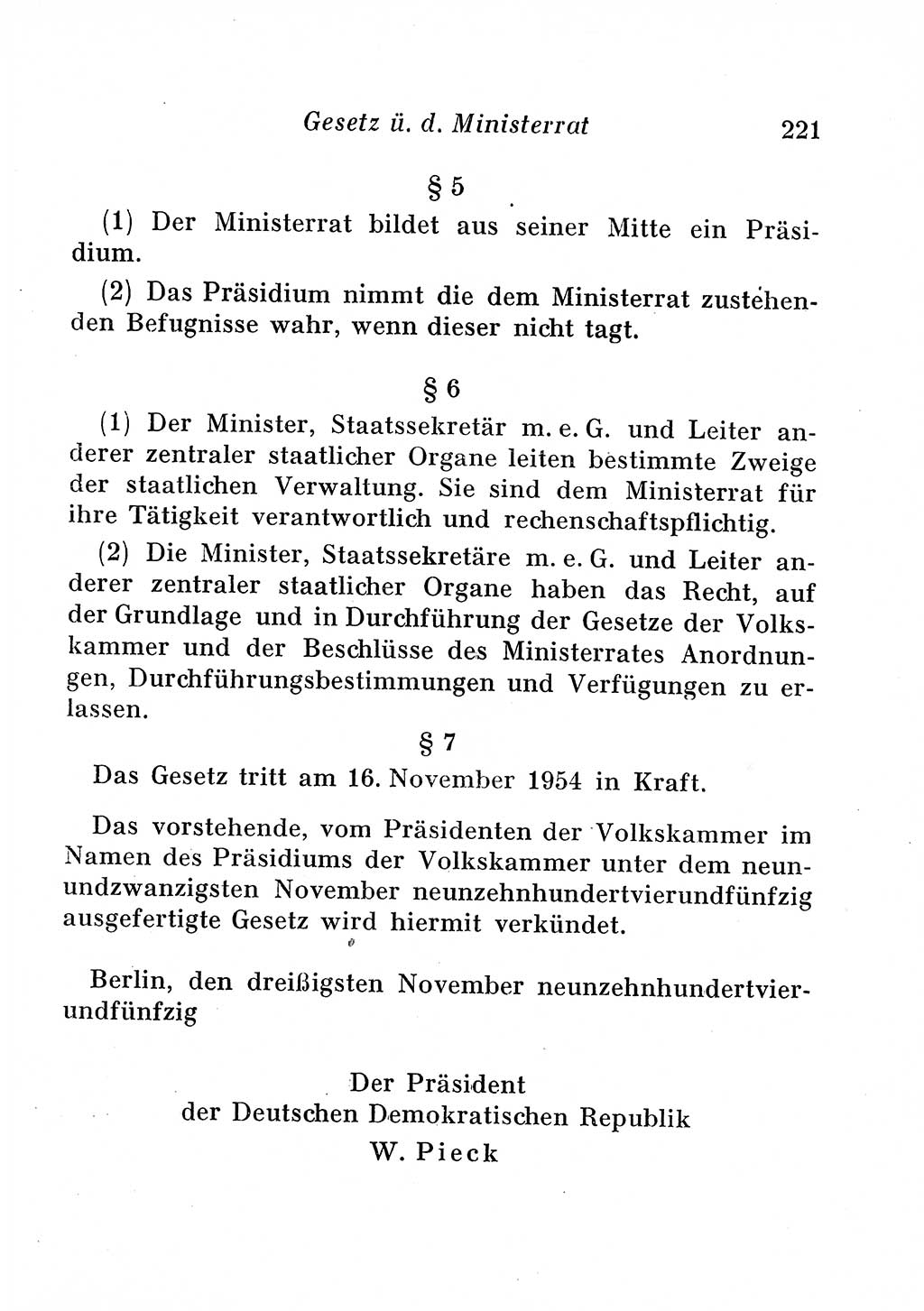 Staats- und verwaltungsrechtliche Gesetze der Deutschen Demokratischen Republik (DDR) 1958, Seite 221 (StVerwR Ges. DDR 1958, S. 221)