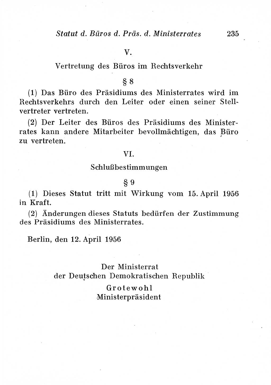 Staats- und verwaltungsrechtliche Gesetze der Deutschen Demokratischen Republik (DDR) 1958, Seite 235 (StVerwR Ges. DDR 1958, S. 235)