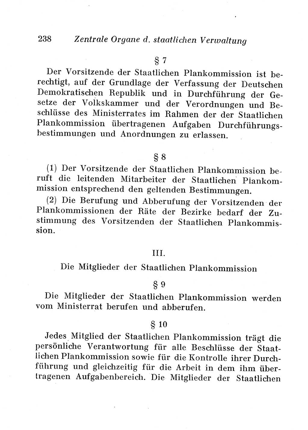 Staats- und verwaltungsrechtliche Gesetze der Deutschen Demokratischen Republik (DDR) 1958, Seite 238 (StVerwR Ges. DDR 1958, S. 238)
