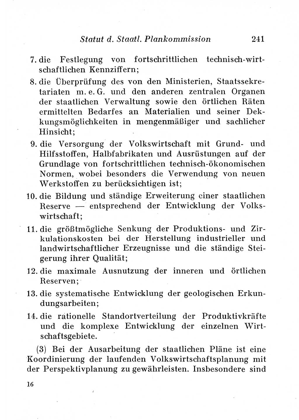 Staats- und verwaltungsrechtliche Gesetze der Deutschen Demokratischen Republik (DDR) 1958, Seite 241 (StVerwR Ges. DDR 1958, S. 241)