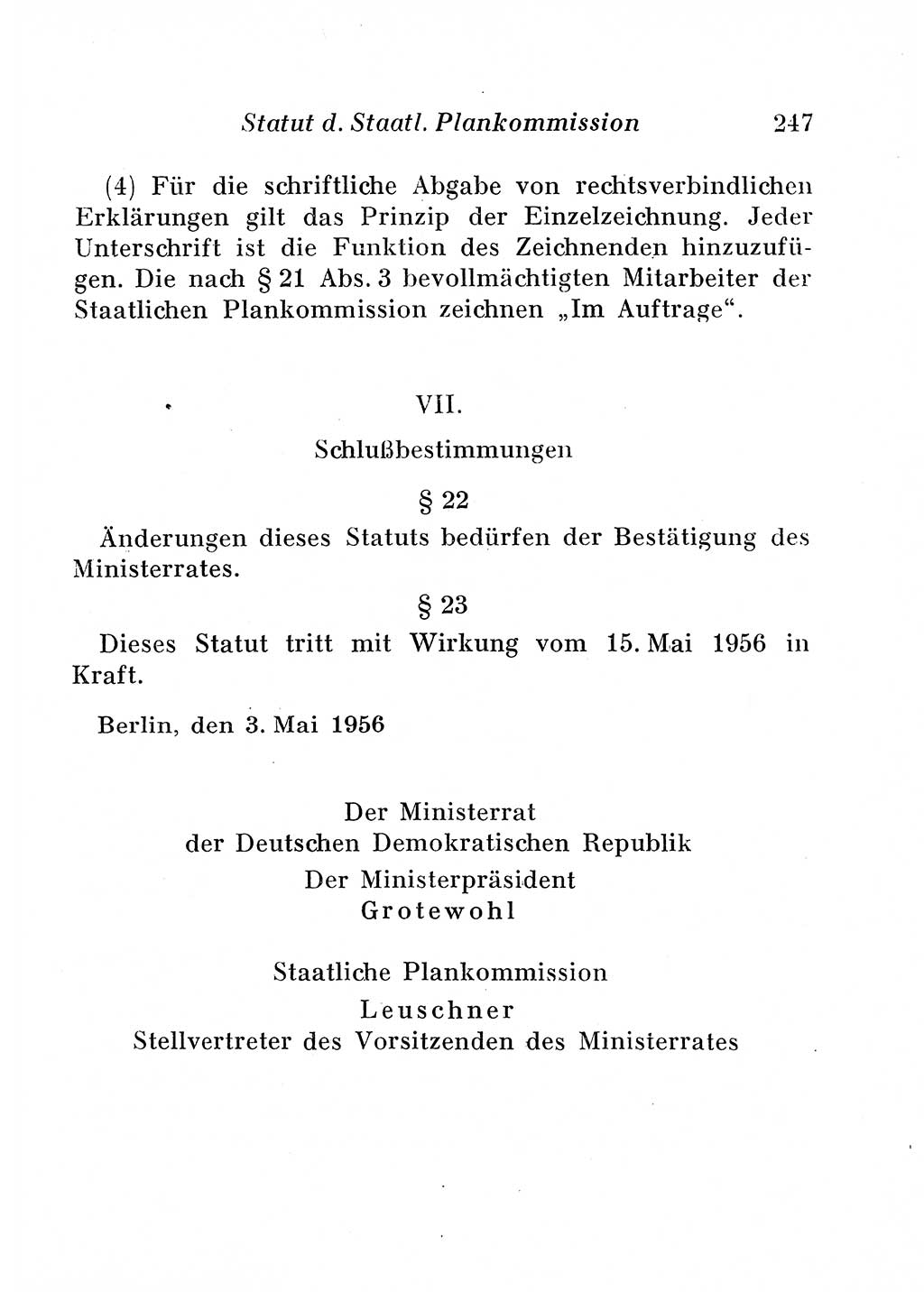 Staats- und verwaltungsrechtliche Gesetze der Deutschen Demokratischen Republik (DDR) 1958, Seite 247 (StVerwR Ges. DDR 1958, S. 247)