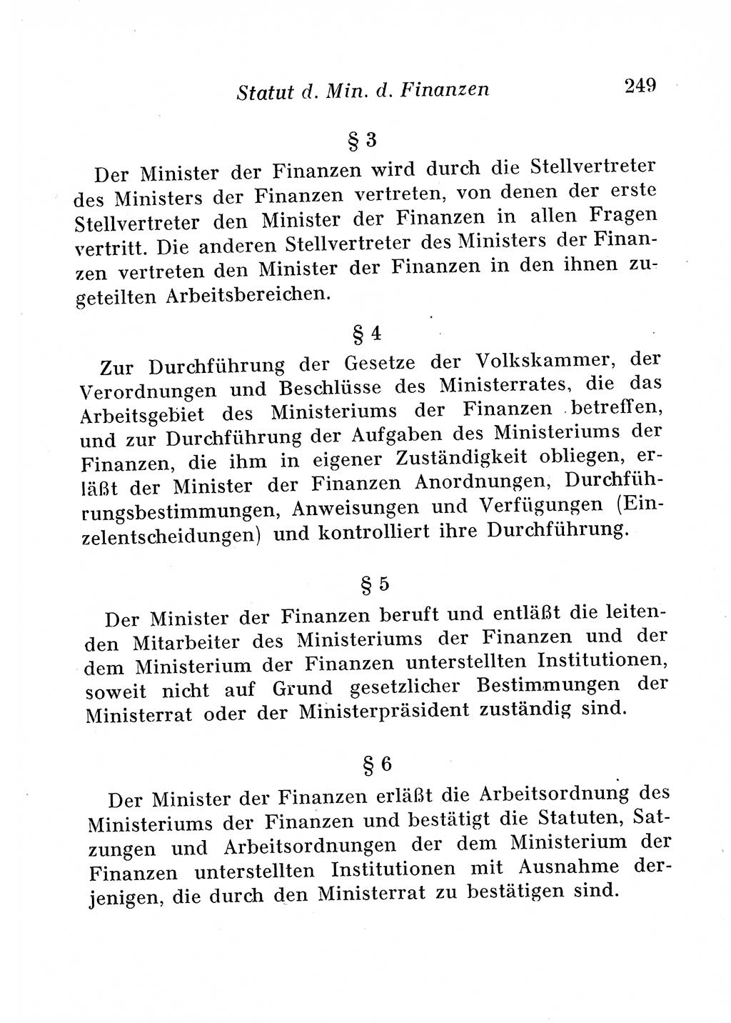 Staats- und verwaltungsrechtliche Gesetze der Deutschen Demokratischen Republik (DDR) 1958, Seite 249 (StVerwR Ges. DDR 1958, S. 249)