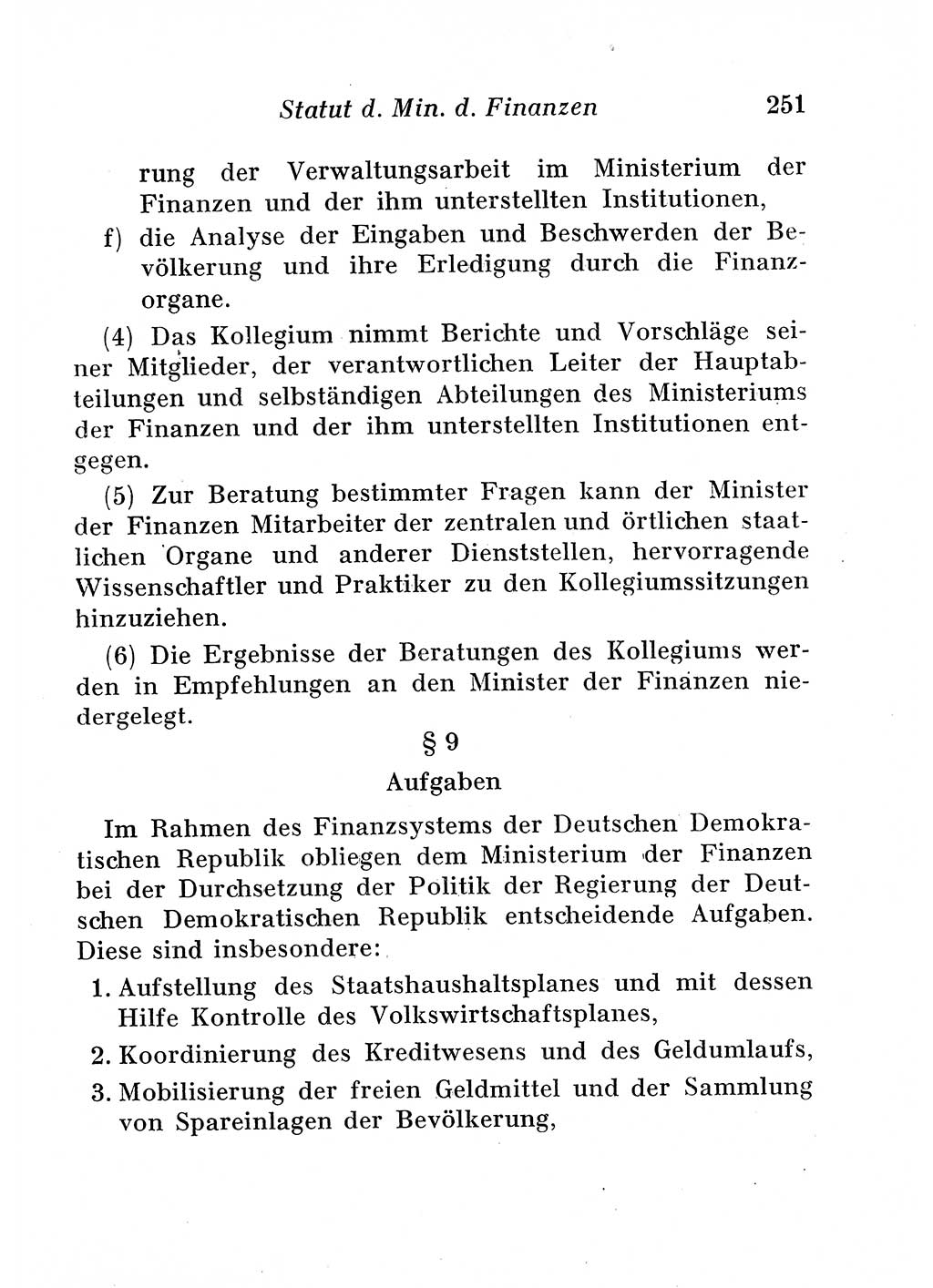 Staats- und verwaltungsrechtliche Gesetze der Deutschen Demokratischen Republik (DDR) 1958, Seite 251 (StVerwR Ges. DDR 1958, S. 251)