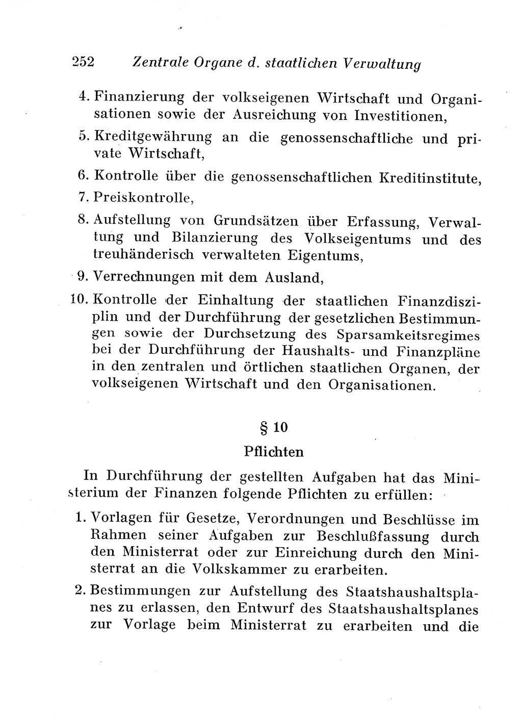 Staats- und verwaltungsrechtliche Gesetze der Deutschen Demokratischen Republik (DDR) 1958, Seite 252 (StVerwR Ges. DDR 1958, S. 252)