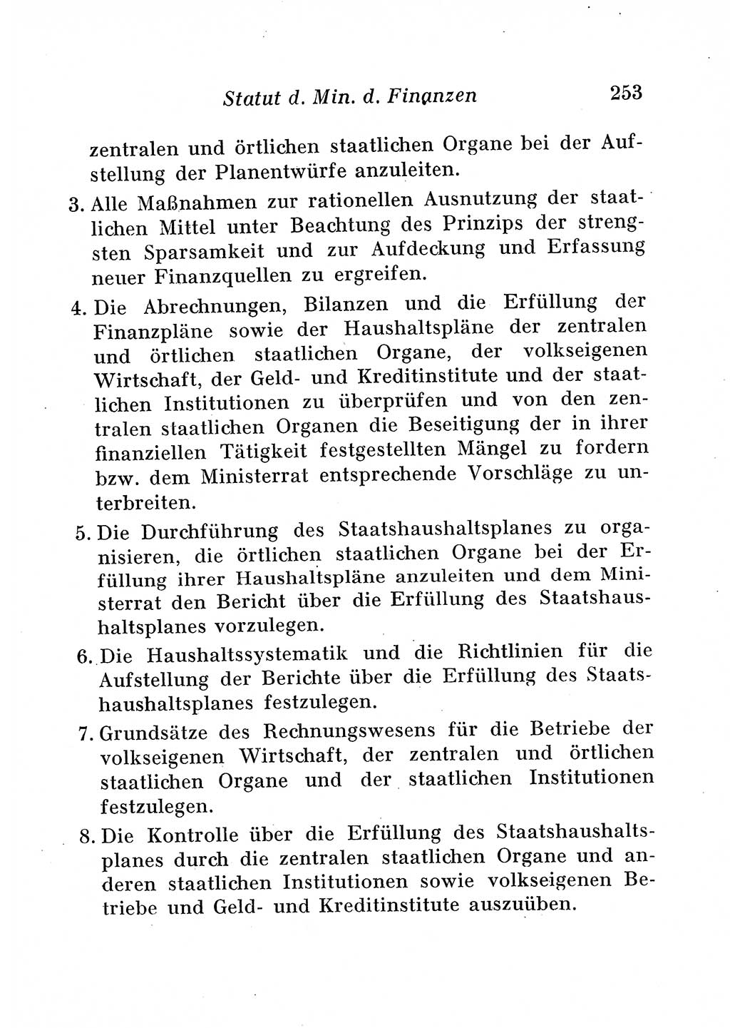 Staats- und verwaltungsrechtliche Gesetze der Deutschen Demokratischen Republik (DDR) 1958, Seite 253 (StVerwR Ges. DDR 1958, S. 253)