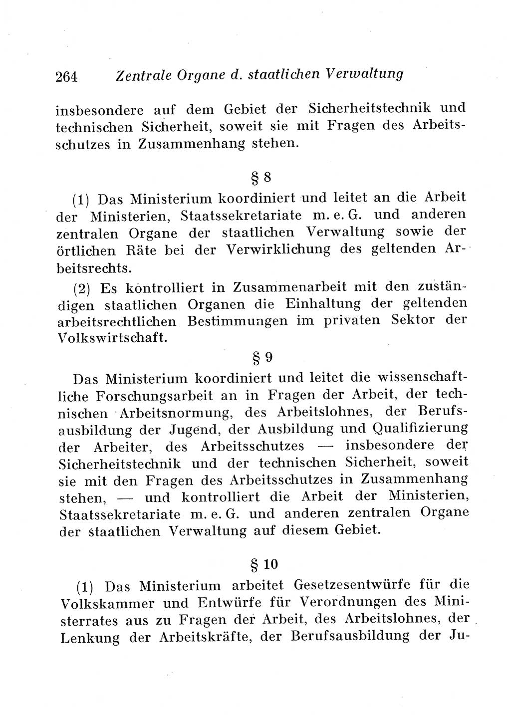 Staats- und verwaltungsrechtliche Gesetze der Deutschen Demokratischen Republik (DDR) 1958, Seite 264 (StVerwR Ges. DDR 1958, S. 264)