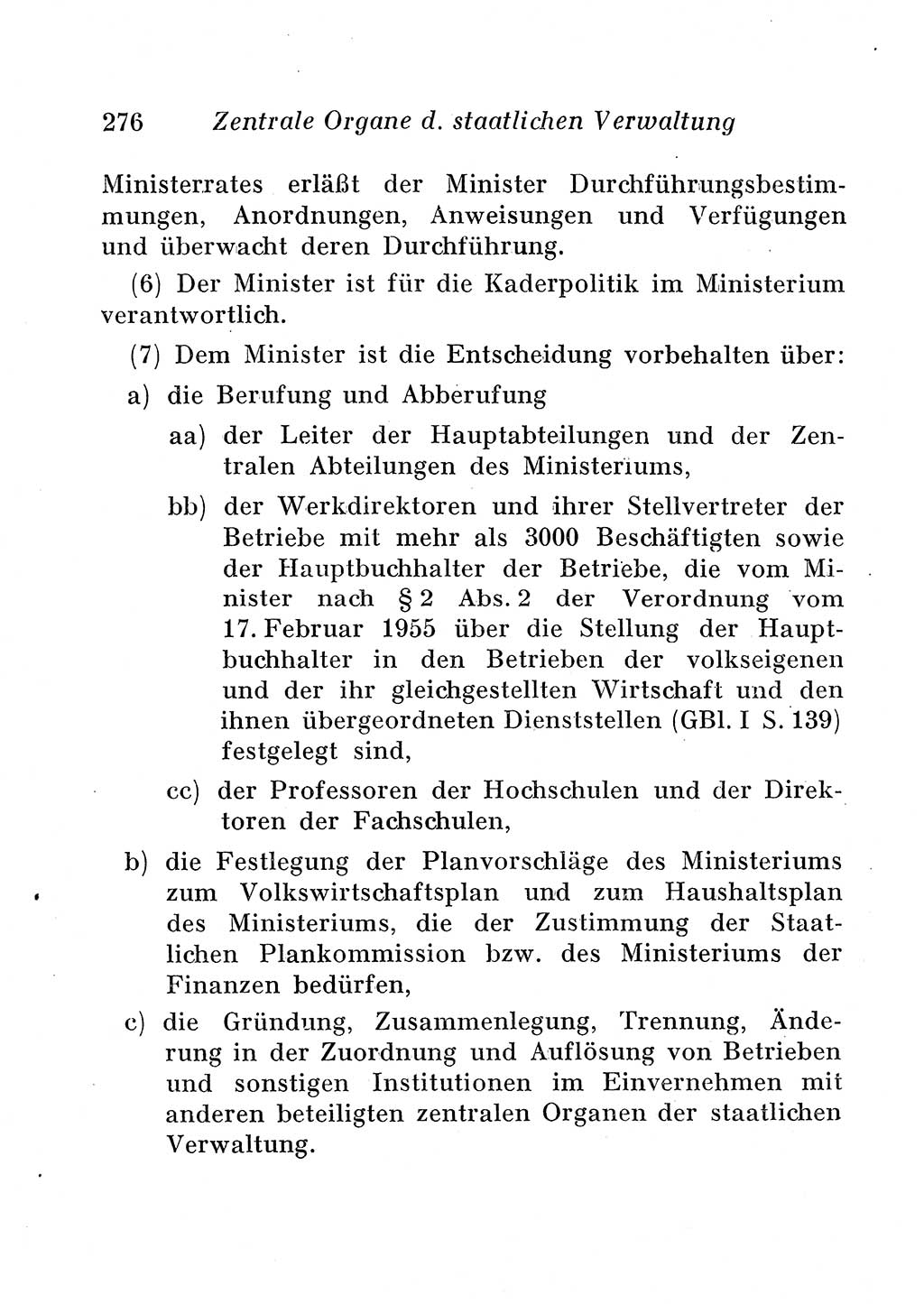 Staats- und verwaltungsrechtliche Gesetze der Deutschen Demokratischen Republik (DDR) 1958, Seite 276 (StVerwR Ges. DDR 1958, S. 276)