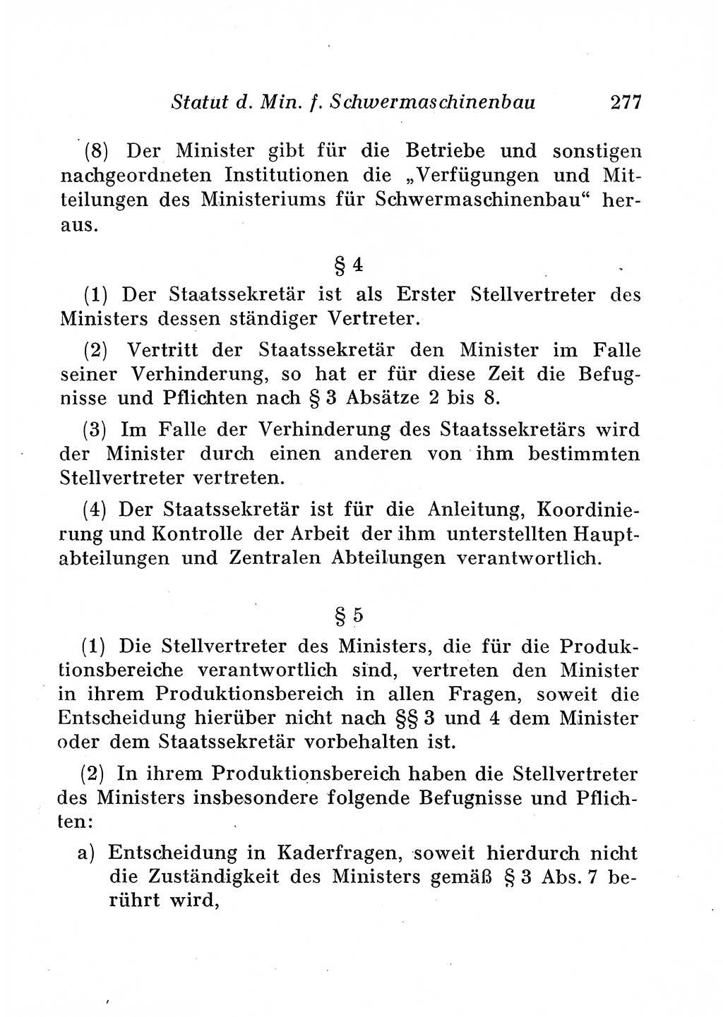 Staats- und verwaltungsrechtliche Gesetze der Deutschen Demokratischen Republik (DDR) 1958, Seite 277 (StVerwR Ges. DDR 1958, S. 277)