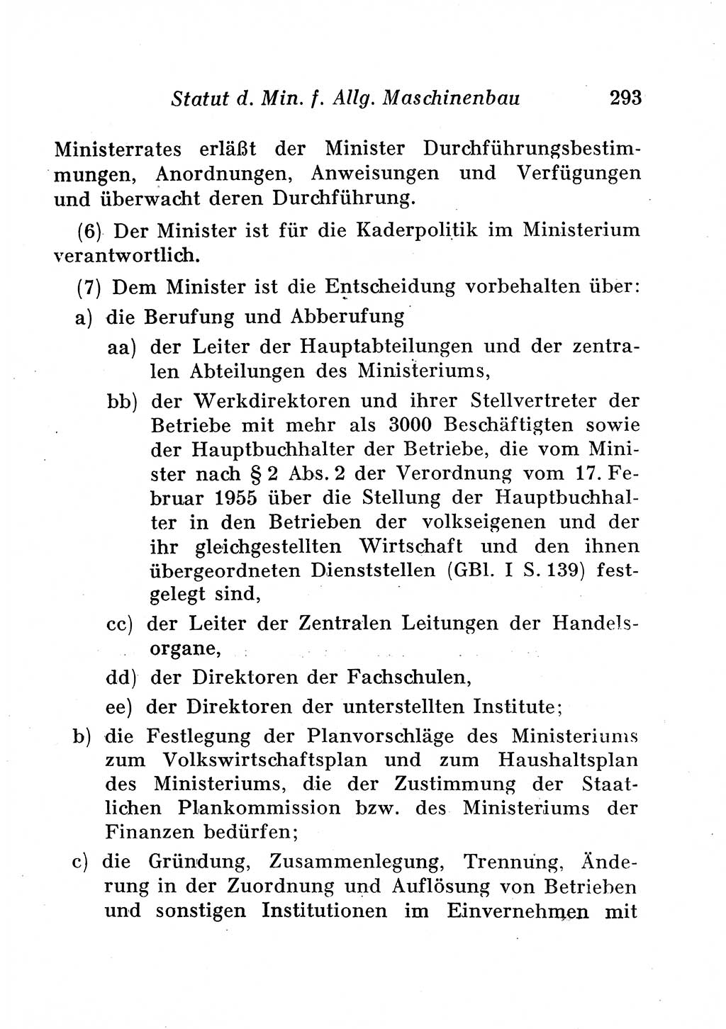 Staats- und verwaltungsrechtliche Gesetze der Deutschen Demokratischen Republik (DDR) 1958, Seite 293 (StVerwR Ges. DDR 1958, S. 293)