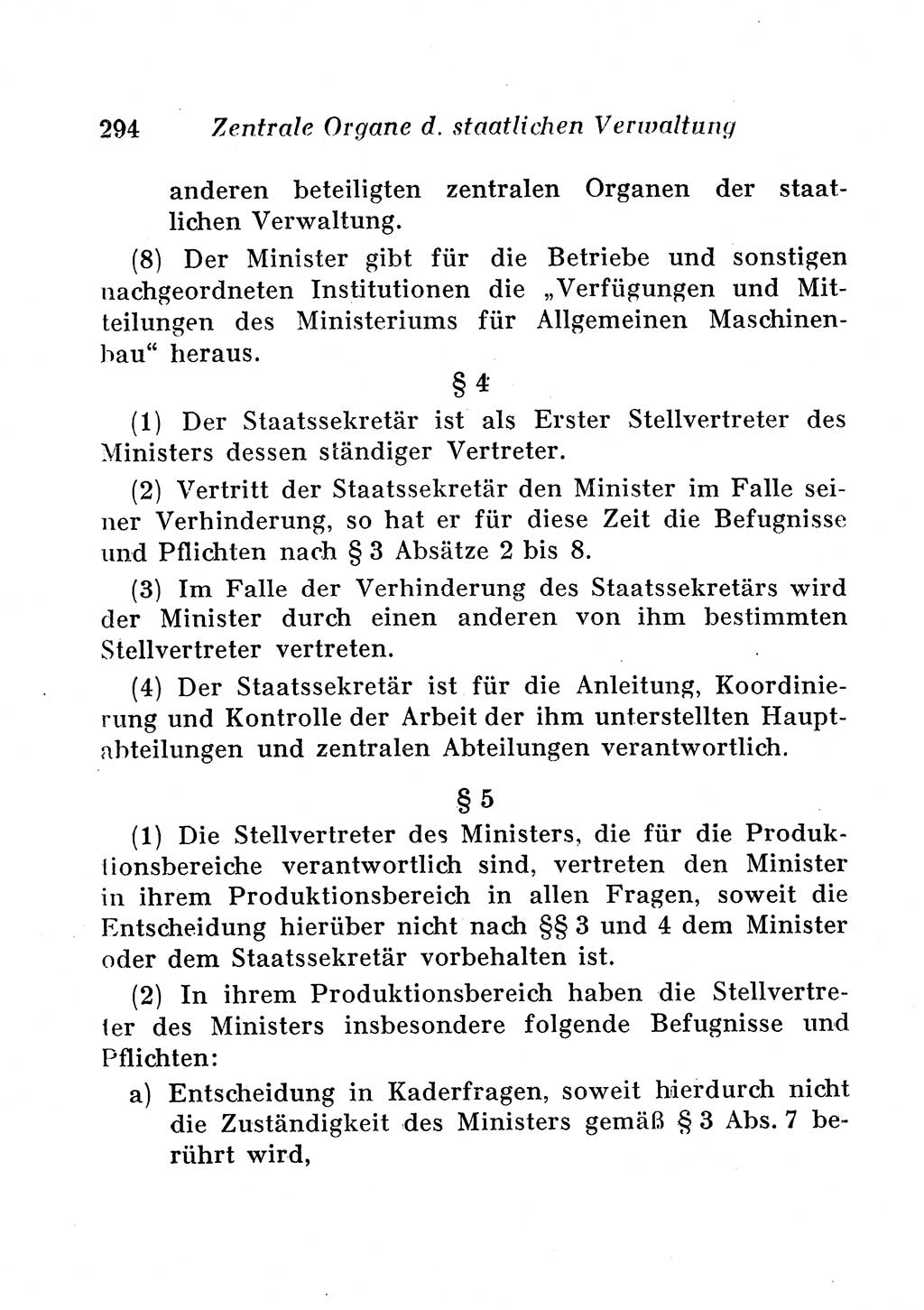 Staats- und verwaltungsrechtliche Gesetze der Deutschen Demokratischen Republik (DDR) 1958, Seite 294 (StVerwR Ges. DDR 1958, S. 294)