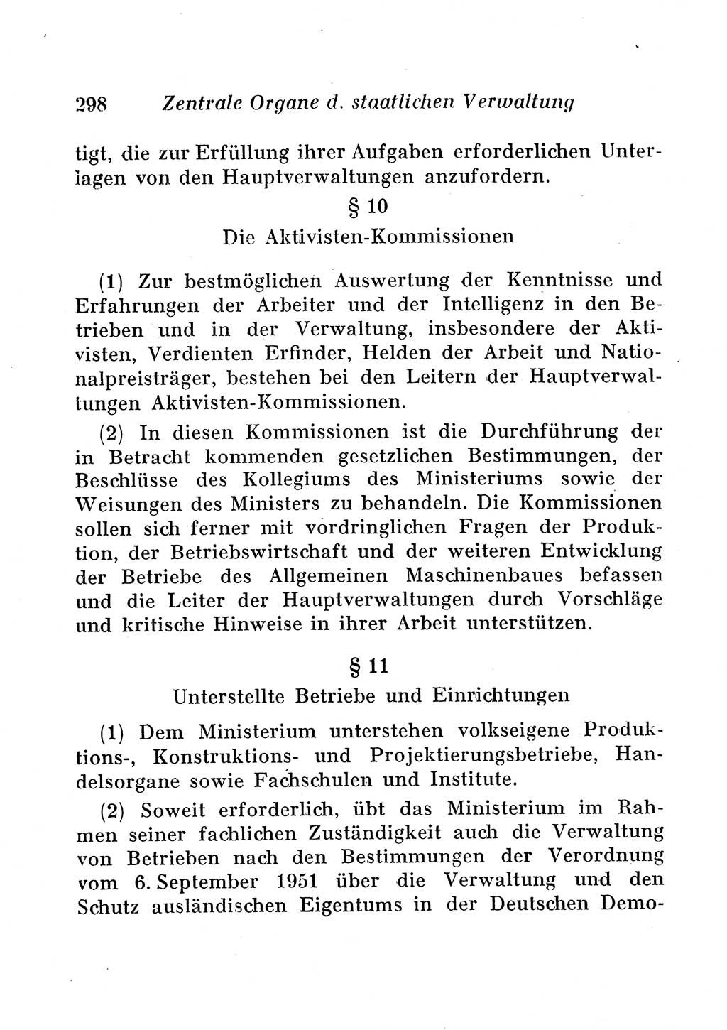 Staats- und verwaltungsrechtliche Gesetze der Deutschen Demokratischen Republik (DDR) 1958, Seite 298 (StVerwR Ges. DDR 1958, S. 298)