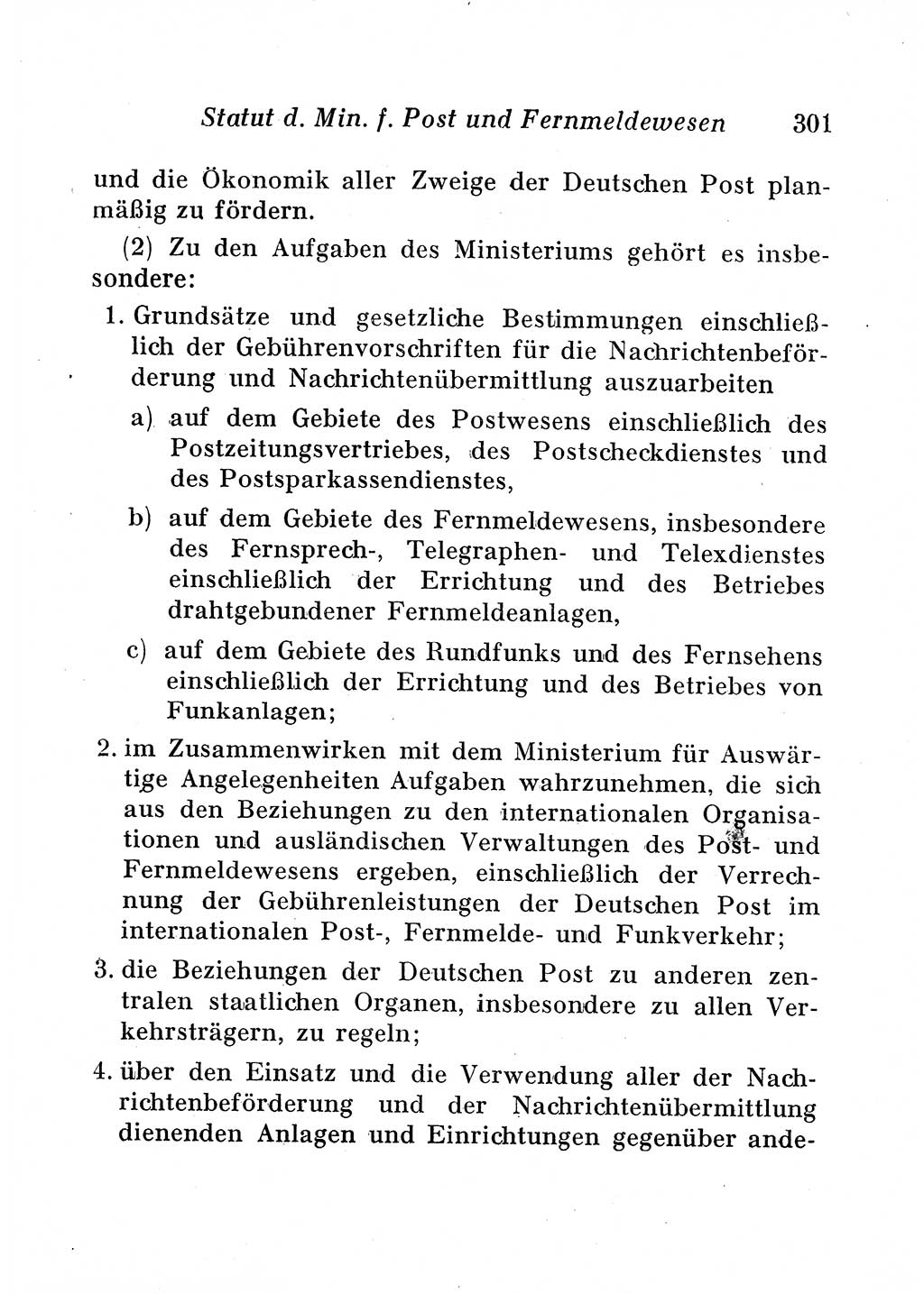 Staats- und verwaltungsrechtliche Gesetze der Deutschen Demokratischen Republik (DDR) 1958, Seite 301 (StVerwR Ges. DDR 1958, S. 301)