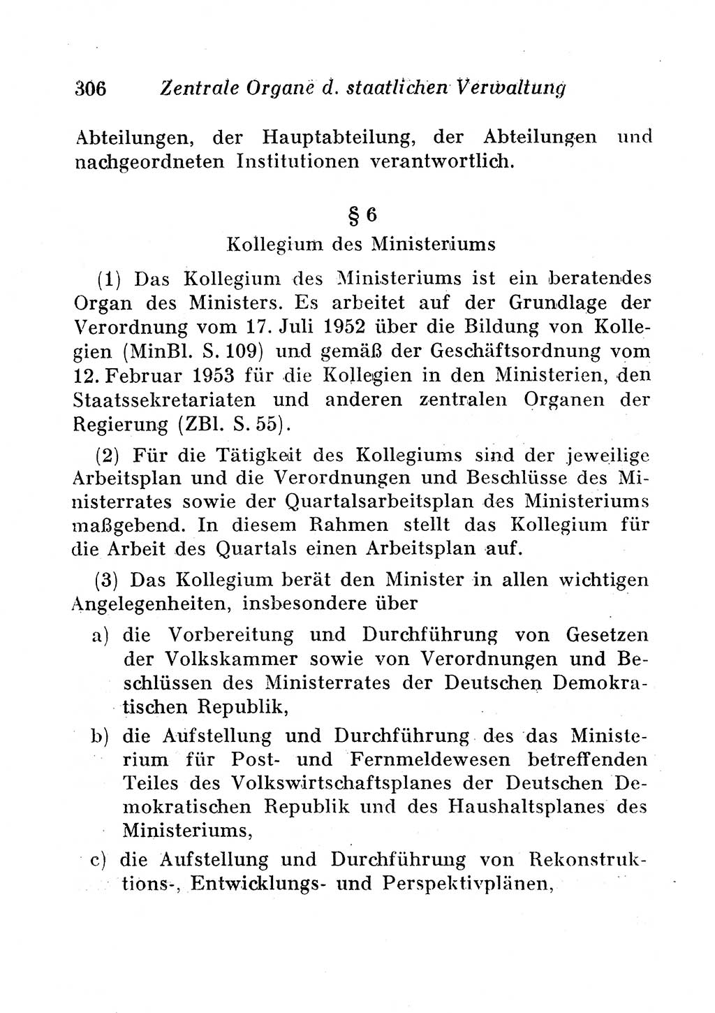 Staats- und verwaltungsrechtliche Gesetze der Deutschen Demokratischen Republik (DDR) 1958, Seite 306 (StVerwR Ges. DDR 1958, S. 306)