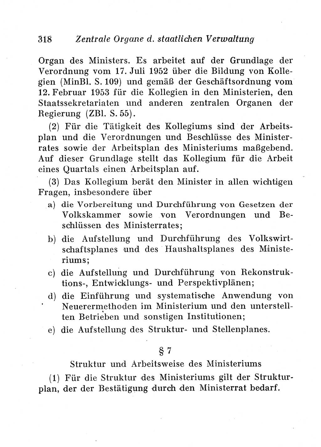 Staats- und verwaltungsrechtliche Gesetze der Deutschen Demokratischen Republik (DDR) 1958, Seite 318 (StVerwR Ges. DDR 1958, S. 318)