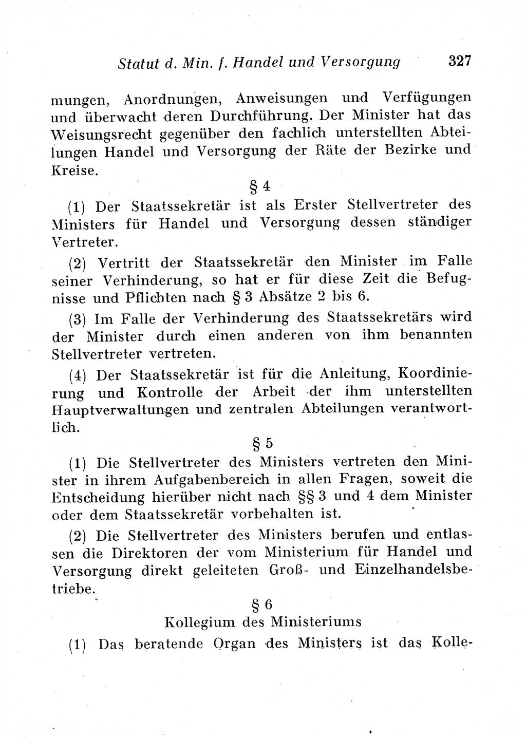 Staats- und verwaltungsrechtliche Gesetze der Deutschen Demokratischen Republik (DDR) 1958, Seite 327 (StVerwR Ges. DDR 1958, S. 327)