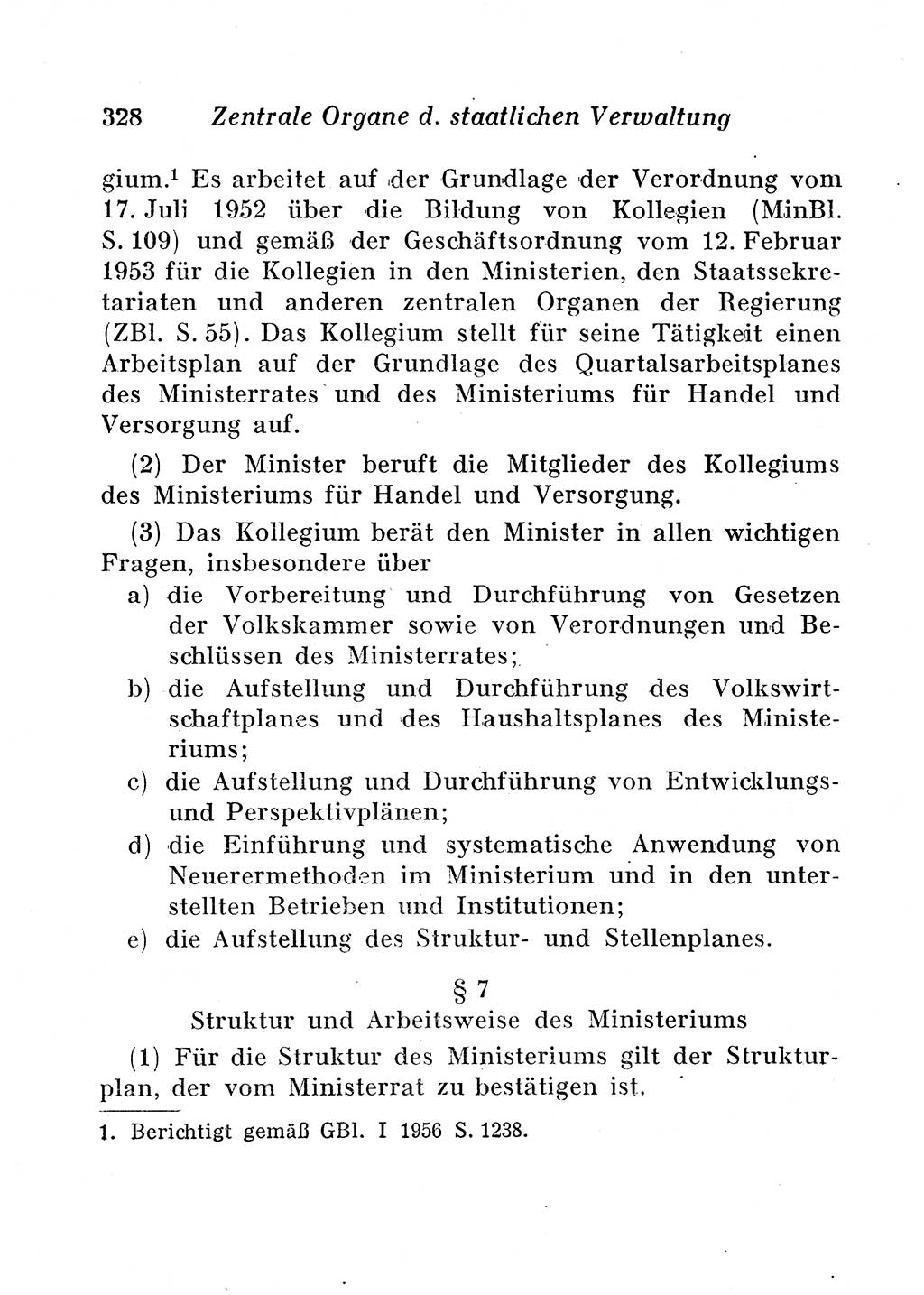 Staats- und verwaltungsrechtliche Gesetze der Deutschen Demokratischen Republik (DDR) 1958, Seite 328 (StVerwR Ges. DDR 1958, S. 328)