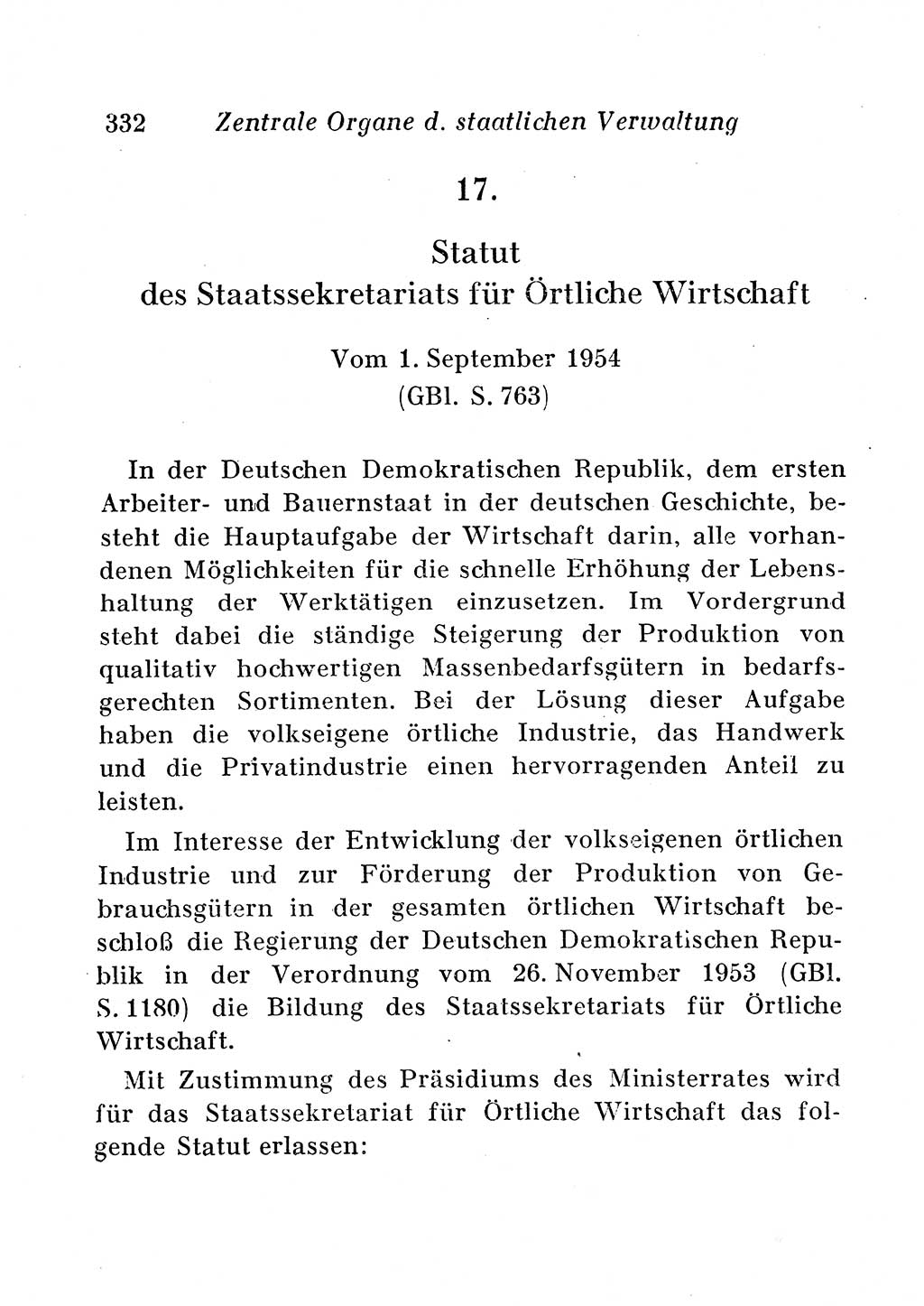 Staats- und verwaltungsrechtliche Gesetze der Deutschen Demokratischen Republik (DDR) 1958, Seite 332 (StVerwR Ges. DDR 1958, S. 332)