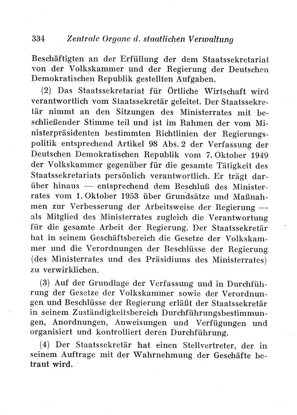 Staats- und verwaltungsrechtliche Gesetze der Deutschen Demokratischen Republik (DDR) 1958, Seite 334 (StVerwR Ges. DDR 1958, S. 334)