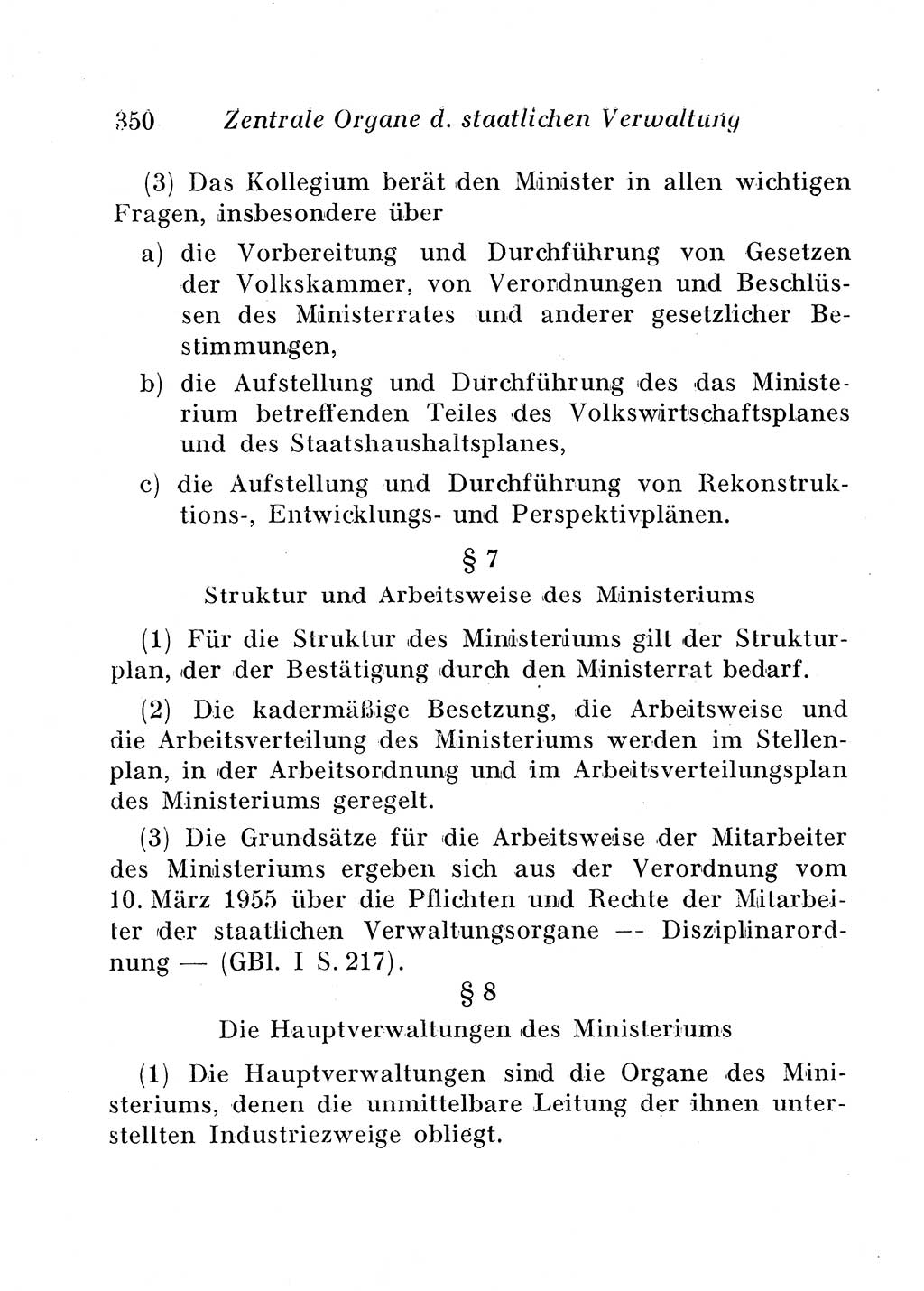 Staats- und verwaltungsrechtliche Gesetze der Deutschen Demokratischen Republik (DDR) 1958, Seite 350 (StVerwR Ges. DDR 1958, S. 350)