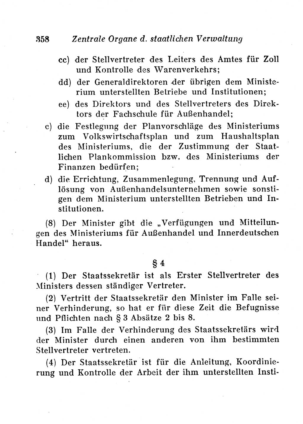 Staats- und verwaltungsrechtliche Gesetze der Deutschen Demokratischen Republik (DDR) 1958, Seite 358 (StVerwR Ges. DDR 1958, S. 358)