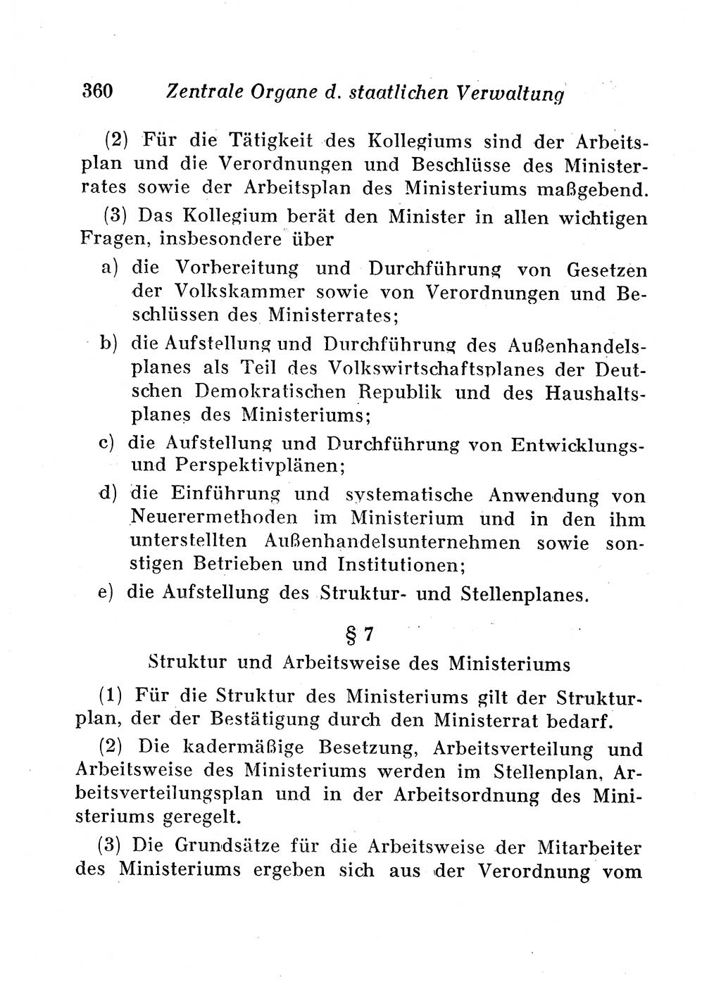Staats- und verwaltungsrechtliche Gesetze der Deutschen Demokratischen Republik (DDR) 1958, Seite 360 (StVerwR Ges. DDR 1958, S. 360)
