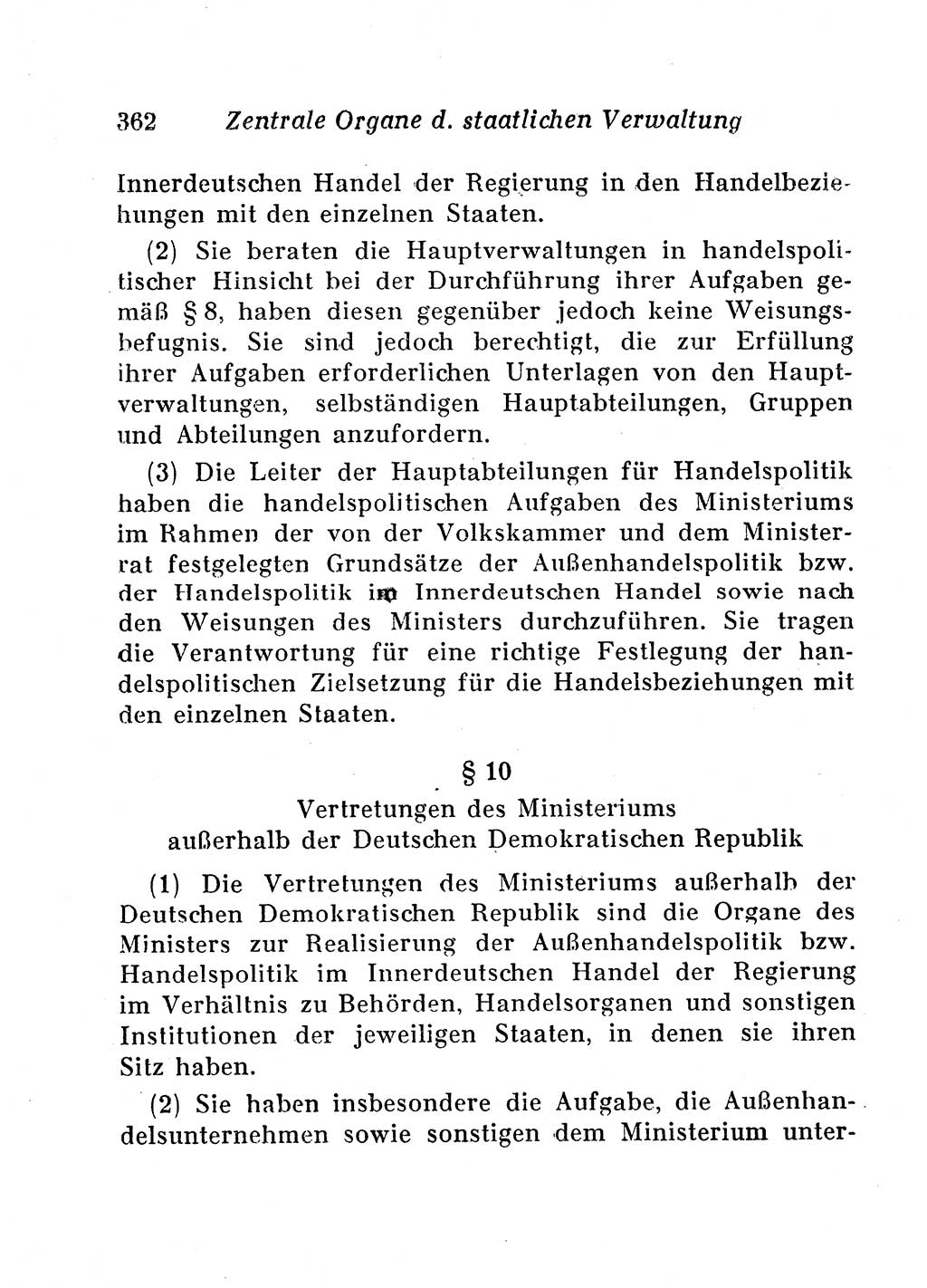 Staats- und verwaltungsrechtliche Gesetze der Deutschen Demokratischen Republik (DDR) 1958, Seite 362 (StVerwR Ges. DDR 1958, S. 362)