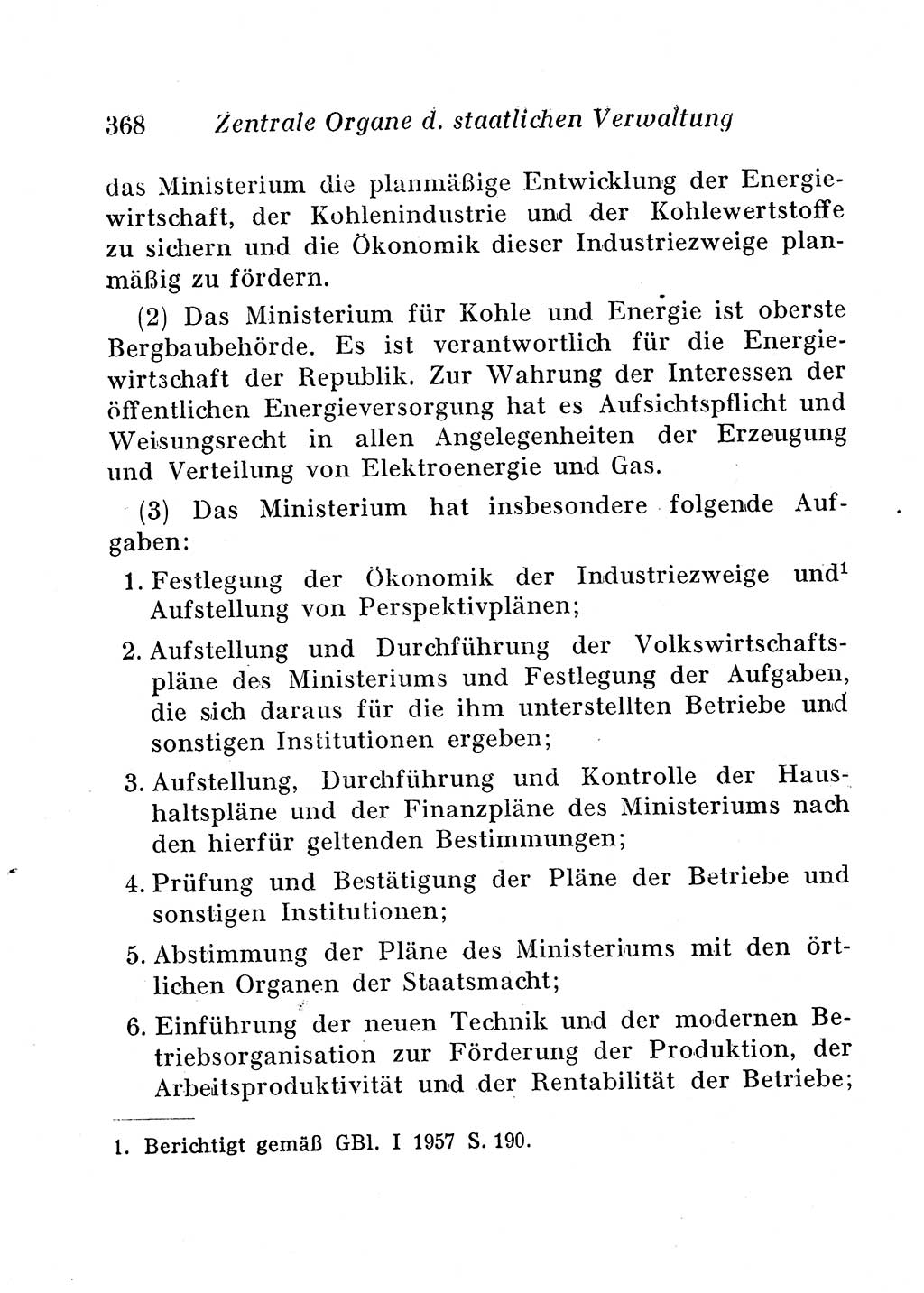 Staats- und verwaltungsrechtliche Gesetze der Deutschen Demokratischen Republik (DDR) 1958, Seite 368 (StVerwR Ges. DDR 1958, S. 368)