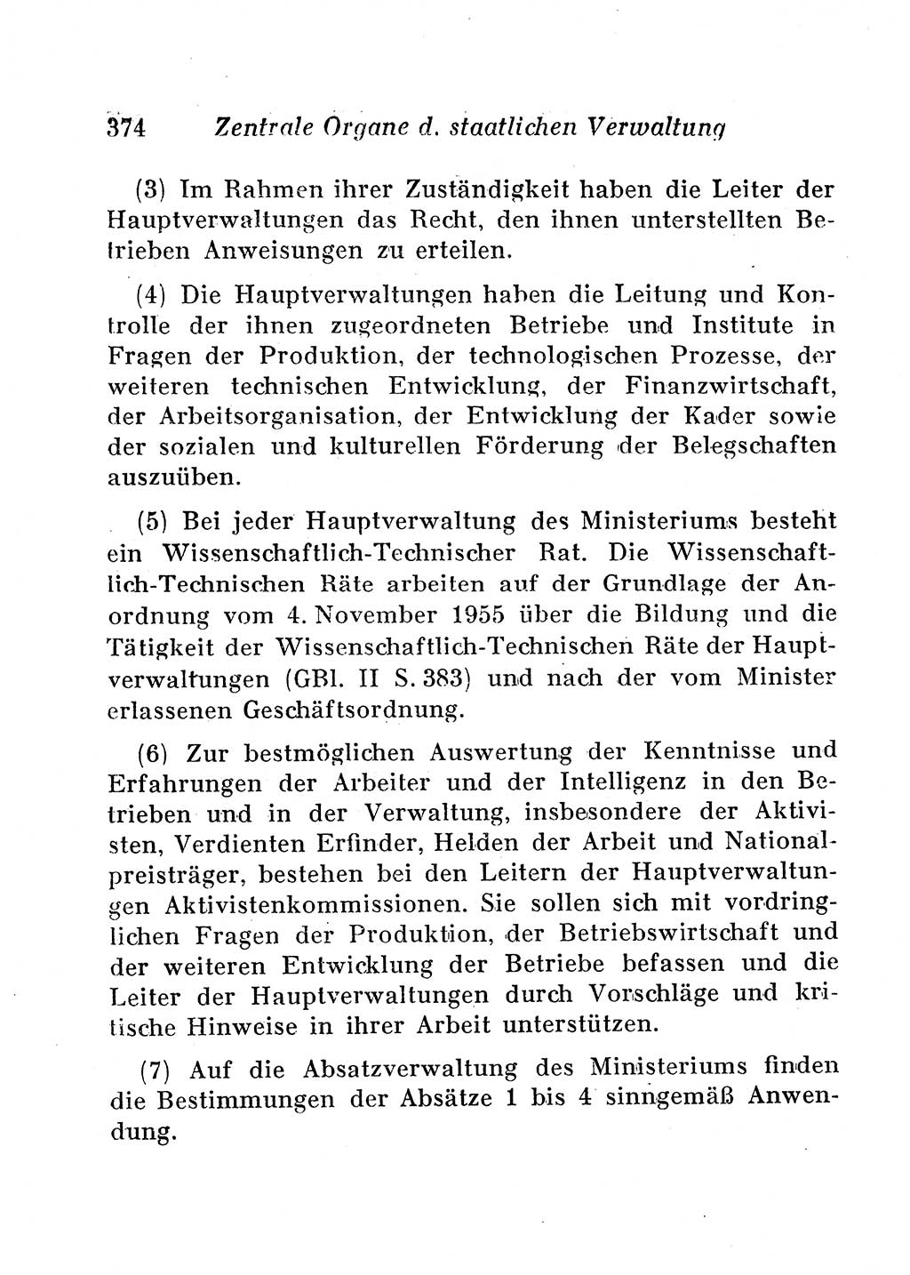 Staats- und verwaltungsrechtliche Gesetze der Deutschen Demokratischen Republik (DDR) 1958, Seite 374 (StVerwR Ges. DDR 1958, S. 374)