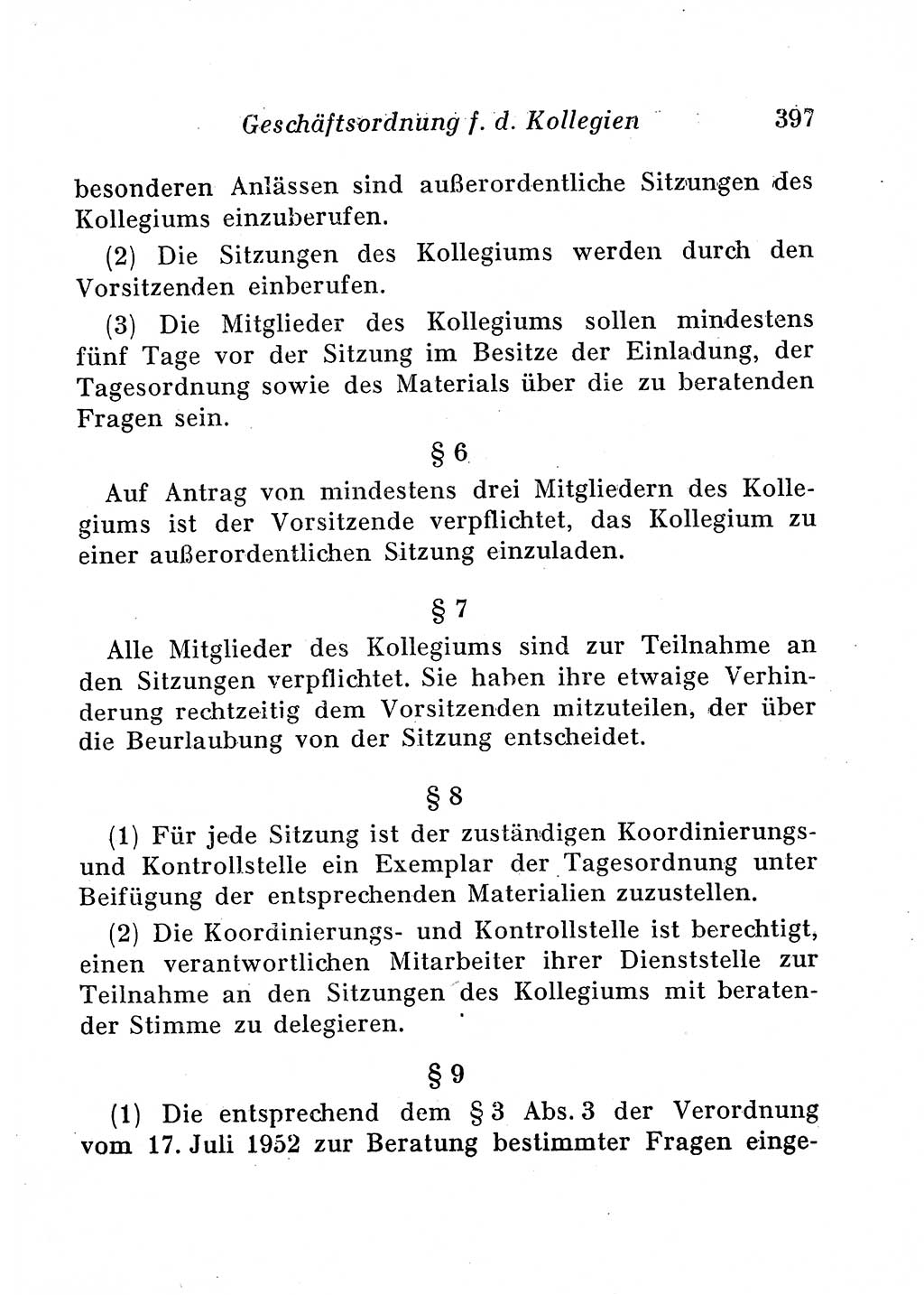 Staats- und verwaltungsrechtliche Gesetze der Deutschen Demokratischen Republik (DDR) 1958, Seite 397 (StVerwR Ges. DDR 1958, S. 397)