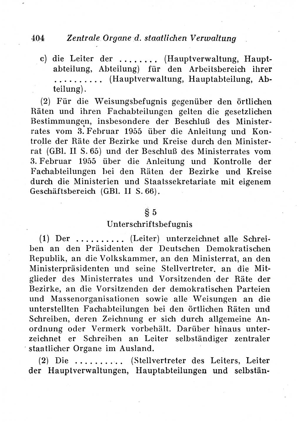 Staats- und verwaltungsrechtliche Gesetze der Deutschen Demokratischen Republik (DDR) 1958, Seite 404 (StVerwR Ges. DDR 1958, S. 404)