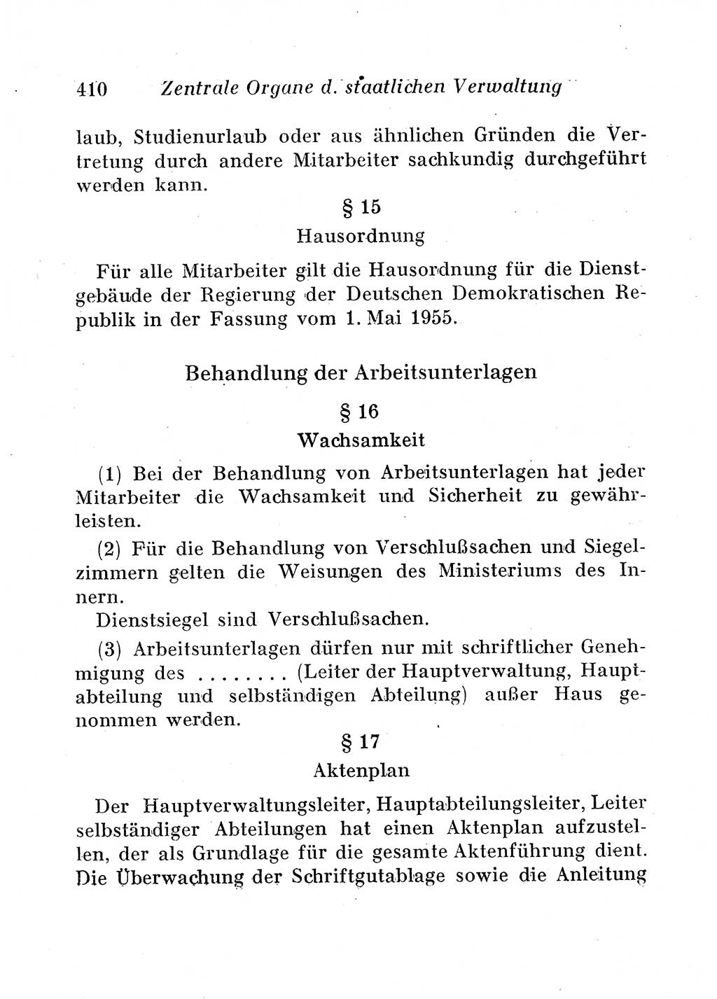 Staats- und verwaltungsrechtliche Gesetze der Deutschen Demokratischen Republik (DDR) 1958, Seite 410 (StVerwR Ges. DDR 1958, S. 410)