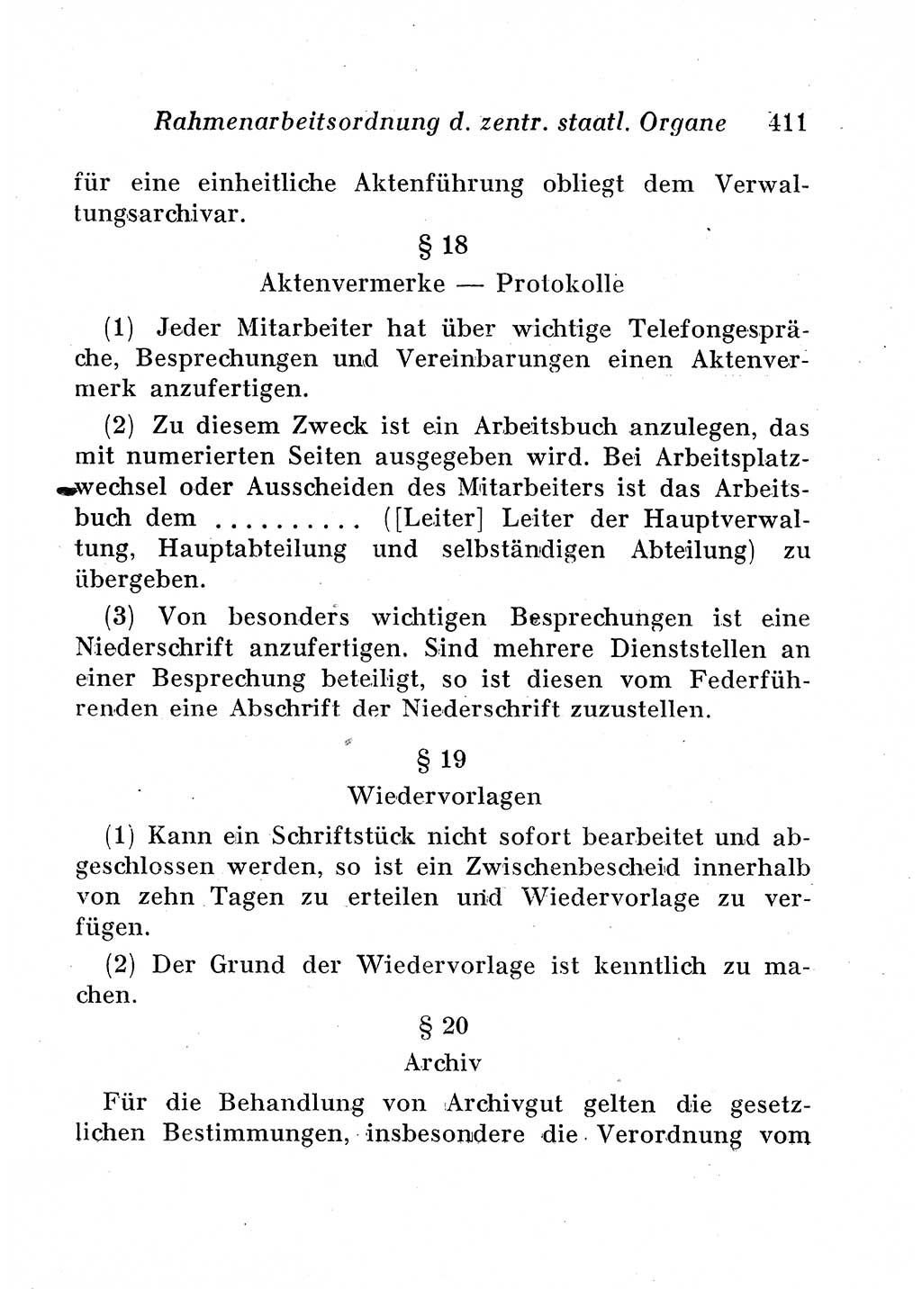 Staats- und verwaltungsrechtliche Gesetze der Deutschen Demokratischen Republik (DDR) 1958, Seite 411 (StVerwR Ges. DDR 1958, S. 411)
